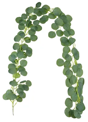 Productafbeelding van Kunstmatige eucalyptuskransen (2 meter), kunstplanten van eucalyptus, decoratieve eucalyptusbladkransen, bruiloftskransen, kunstplanten, decoratieaccessoires voor bruiloften en woondecoratie