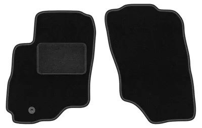 Produktbild von Velours-Fußmatten Vorne für Mitsubishi Outlander I 2001-2006 (SUV) – 2-tlg, Schwarz, passgenau – Wielganizator LUX