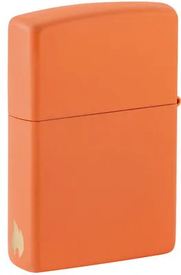 Zdjęcie produktu dla ZIPPO - Zapalniczka ZIPPO, wzór "Płomień" - pomarańczowa, matowa, zapalniczka sztormowa, napełniana benzyną, model 60006279
