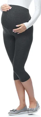 Image de Be Mammy leggings de grossesse 3/4 en viscose BE-03 (Manche foncé, XXL)