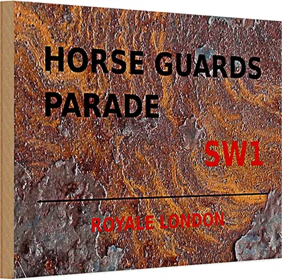 Produktbild von Holzschild London 30x20cm Royale Horse Guards Parade SW1 rost