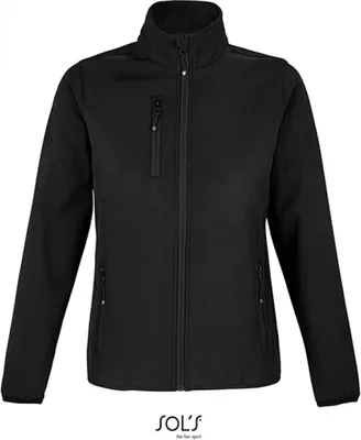 Produktbild von SOLs 03828 | WomenŽs Falcon Zipped Damen Softshell Jacke - Farbe: Black - Größe: XL