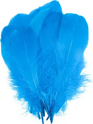 20 schöne Gänsefedern Kostümzubehör ca. 14-17,blau
