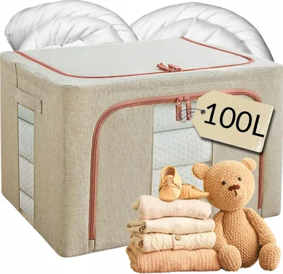 Produktbild von Organizer-Abdeckbehälter Für Bettwäsche, Kleidung, Bettdecken, Decken 60X42X40 100L