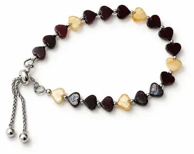 Produktbild von BEYSTON Bernsteinarmband mit Herzen