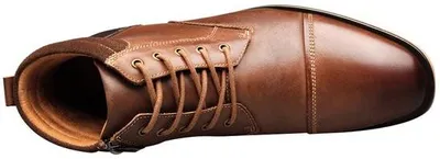 Productafbeelding van Solidchoice - Heren Vintage Leren Enkelboots met Rits