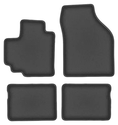 Image de Tapis de sol en moquette pour Suzuki Celerio 2014- (à hayon) – jeu 4 pièces, gris graphite, sur mesure – Wielganizator DURBAN