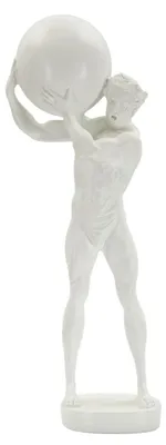 Zdjęcie produktu dla Rzeźba Atlas mitologiczny z białej żywicy