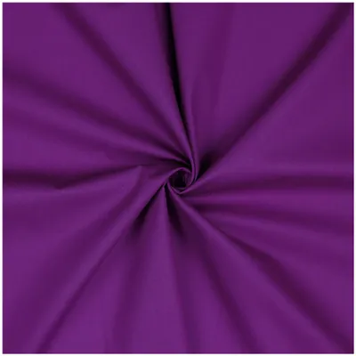 Baumwoll-Popeline 5007 Violett – Uni Baumwollstoff Meterware mit Oeko-Tex Zertifikat.