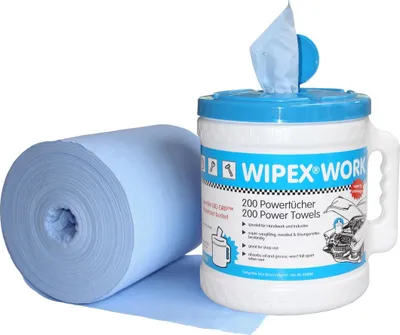 Immagine prodotto di Nordvlies Big Grip Dispenser Secchio incl. 1 rotolo blu lunghezza 380 x larghezza 240 mm 200 strappi - 55206E