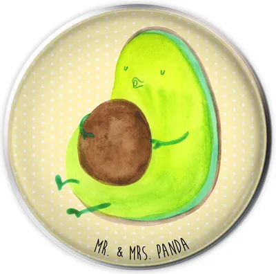 Produktbild von Mr. & Mrs. Panda Ablaufgarnitur Avocado Pfeifen - Gelb Pastell - Geschenk, Waschbecken Verschluss, Waschbecken-Stopfen, Ernährung, Stöpsel, Diät, waschbeckenstöpsel