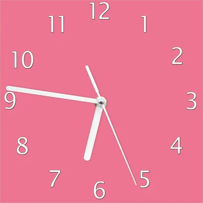 Produktbild von Wallario Design Wanduhr Pastellrot aus Echtglas, Größe 20 x 20 cm