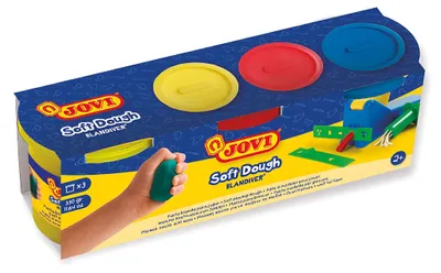 Produktbild von Jovi Soft Dough Modelling Clay Modelliermasse für Kinder 3 x 110 g