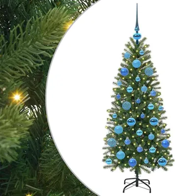 Obrázok produktu pre Umelý vianočný stromček s 150 LED-i Zelená 120 cm PE a PVC