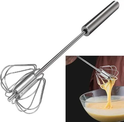 Produktbild von Ibenzoa® Manueller Rühr- und Milchaufschäumer aus Edelstahl – ergonomischer Handmixer für Eier, Saucen, Dressings & Cappuccino