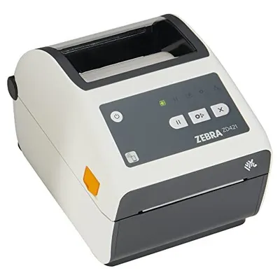 Produktbild von Zebra ZD421, Thermodirekt, 203 x 203 DPI, 152 mm/sek, Verkabelt & Kabellos, Grau, Weiß