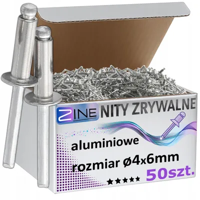 Obrázek produktu pro ZINE Nýty zrywalné hliníkové 4x6mm odolné proti korozi 50ks