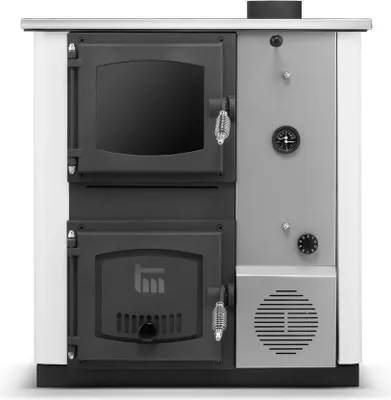 Obrázek produktu pro Kuchyňská kamna / kotel s výměníkem TEMY PRO 30 kW - pravá, bílá