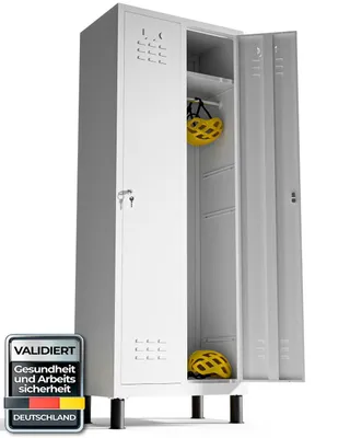 Image de Casiers TwinThink, 180 x 65 x 40 cm, casiers métalliques, 2 portes, casier métallique, avec clé, casiers, 2 portes, armoire de vestiaire en métal
