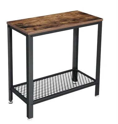 Zdjęcie produktu dla Konsola industrialna kompaktowa do przedpokoju z płyty wiórowej i metalu 60x30x60 cm
