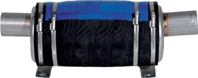 Immagine prodotto di Collettore/silenziatore d'acqua Allpa Niro, tubo flessibile Ø89mm, On=0°, Off=45°, 15l