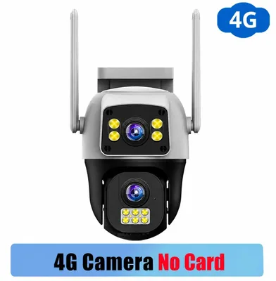 Obrázok produktu pre Bezpečnostná kamera - 4G-SIM kamera - 8 MP - Dvojitá šošovka - PTZ (otáčanie a nakláňanie) 355°/90° - Farebná nočná viditeľnosť - IP66 - Obousmerný zvuk