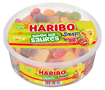 Obrázek produktu pro Haribo 4001686003398, Želatinové fazolky, 750 g, Jablko, Třešeň (ovoce), Kola, Citrón, Oranžová, Ananas, Raspberry, Strawberry, Vícebarevný, 1443 kJ, 339 kcal