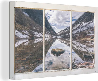 Obrázek produktu pro OneMillionCanvasses® Malba na plátně Nástěnná malba na plátně - Výhled - Hory - Voda - 150x100cm