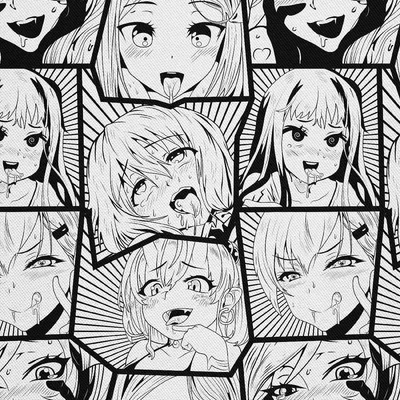 Obrázek produktu pro OUTDOOR DEKOSTOFFE OXFORD - Motiv Ahegao Manga