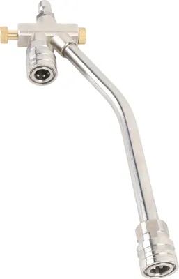 Image de Accessoire double connecteur pour canon à mousse de nettoyeur haute pression Raccord rapide double embout 1/4 pouce pour le nettoyage des voitures et des motos