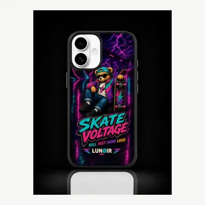 Zdjęcie produktu dla Etui na iPhone 16, pokrowiec ochronny na telefon z motywem skateboardu – LUNØIR ©