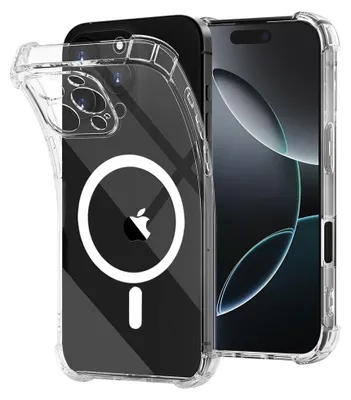 Obrázok produktu pre Techsuit – Shockproof Clear Silicone MagSafe priehľadné silikónové ochranné puzdro pre iPhone 16 Pro – priehľadné