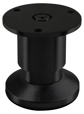 Produktbild von SOTECH Möbelfuß Alpha 50 mm schwarz eloxiert – runder Schrankfuß, Aluminium