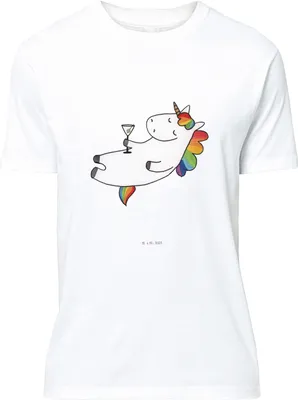 Produktbild von Mr. & Mrs. Panda T-Shirt Einhorn Cocktail - Weiß - Geschenk, S, Lustig, Einhörner, Tshirt, Freundin, Geburtstag, Jersey-Shirt, Spruch, Statement-Shirt, Unicorn, oberteil