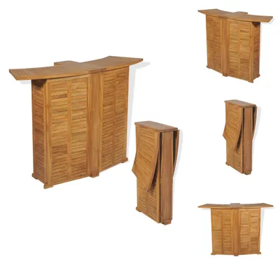 Obrázek produktu pro vidaXL Skládací barový stůl 155x53x105 cm z masivního teaku - Zahradní stoly