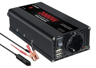 Obrázek produktu pro Střídač, vstup 12 V, výstup 220 V, 12 V, 2000 W, 50 Hz, EU