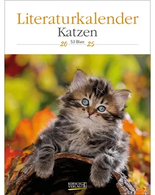 Image de Calendrier littéraire « Chats » 2025 : calendrier littéraire hebdomadaire * 1 semaine par page * citations littéraires et illustrations * production neutre en carbone * 24 x 32 cm