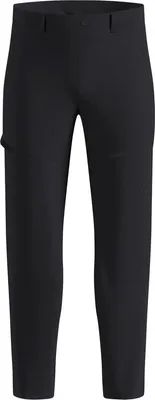 Schwarze Odlo Ascent Warm Wanderhose für Herren mit geradem Schnitt und Gürtelschlaufen