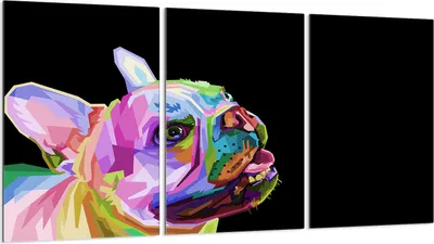 Produktbild von Herdabdeckplatten 3 teilig 30x52 Glaskeramikkochfeld Abdeckung Glas, Hund Bunt