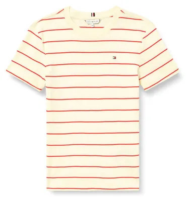 Produktbild von Tommy Hilfiger Damen Slim Cody C-Nk Ss Ww0Ww40587, Weiß, XL