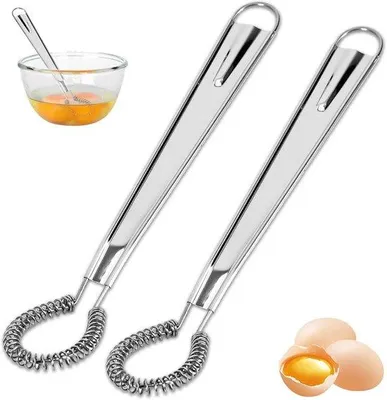 Produktbild von 2 Stahl Mini Küchenwischer - Spiralföhn - Lebensmittelqualität