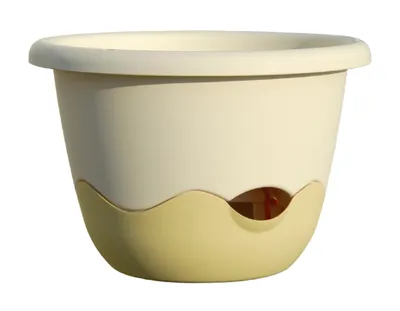 Produktbild von plastia BEW-HÄNGEAMPEL Blumenampel „Mareta“ 1808543040 30cm Elfenbei.8543040