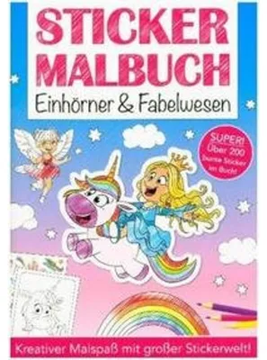 Obrázek produktu pro Stickermalbuch: Einhörner & Fabelwesen