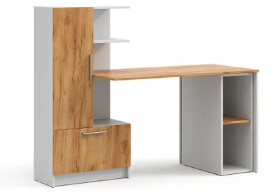 Immagine prodotto di Scrivania con ripiani Vicco Tomy Bianco/Rovere dorato 150 x 59 cm Set di 2, Model 59191