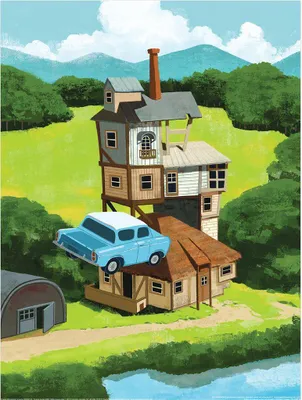 Produktbild von Harry Potter - bedruckt "Looking Forward The Burrow" PM8462 (40 cm x 30 cm) (Bunt)