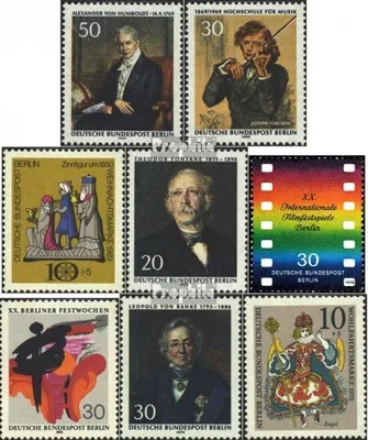 Produktbild von Briefmarken Berlin (West) 1969 Mi 346,347,352,353,358, 372,377,378 (kompl.Ausg.) gestempelt Humbolt