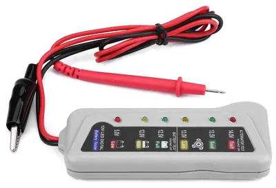 12V Batterietester mit 6 LEDs und Digitalanzeige für Auto/Motorrad