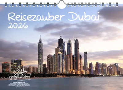 Produktbild von Reisezauber Dubai DIN A4 Kalender für 2026 Landschaft Reise Tiere Urlaub - Seelenzauber