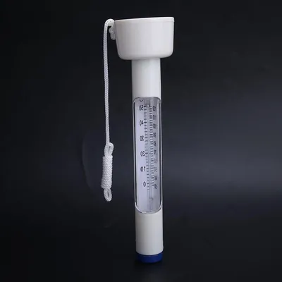 Productafbeelding van Water Temperatuurmeter - Zwembad thermometer - Water Meten - Inclusief koord - 19 cm - Wit