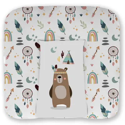 Produktbild von Kikido weiche Wickelauflage 70x75 cm - Baby Wickelunterlage - Wasserdicht, abwaschbar und pflegeleicht - Teddy